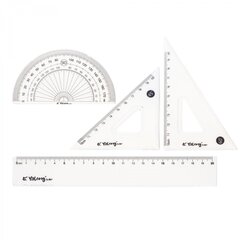 
          Набор чертежный Yalong, 20 см, пластиковый, 4 предмета, цвета ассорти, пакет-пенал ПВХ с европодвесом
