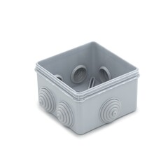 89-0-185 Коробка разветвительная для нар.монтажа, с крышк, из полипропилена, 7вводов, 80х80х40мм, IP54 (РемоКолор)