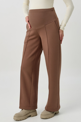 Утепленные брюки для беременных 19278 мокко