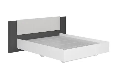 Кровать двуспальная Шарм графит / белый