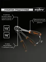 Ombra OMT88S Набор инструмента универсальный 1/4