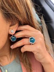 Серьги из серебра Pasquale Bruni цвет морская волна коллекция Ton Joli