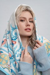 Платок «Зачатьевская монастырская роспись. Рождество»