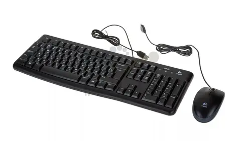 Комплект клавиатура+мышь Logitech MK120 black (проводная с кириллицей, USB, 104 клавиши) (920-002589)