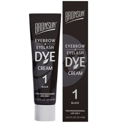 Крем-краска для бровей и ресниц BRONSUN, цвет черный #1, 15 мл