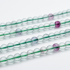 Флюорит бусины, диаметр 5-5,2 мм, цена за отрезок 19 см (1/2 нити)