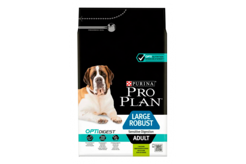 Pro Plan сухой корм для собак крупных пород с мощным телосложением с чувствит. пищевар. ягненок 14кг