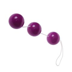 Фиолетовые вагинальные шарики на веревочке - 