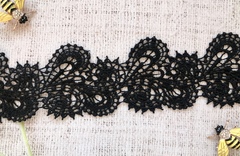Кружево плетеное, ш. 6 см, чёрный
