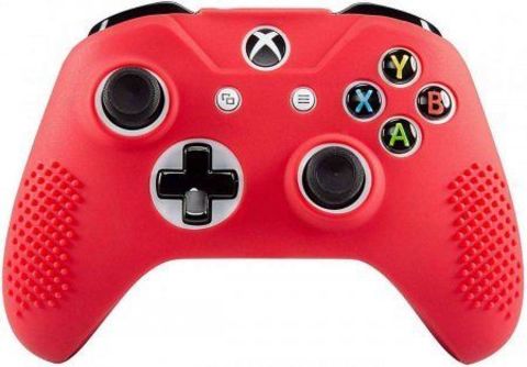 Чехол для геймпада (Xbox Series X Controller Silicon Case, красный) + накладки на стики