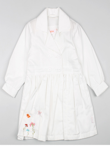 Белый плащ с цветочками Wojcik