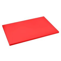 Доска разделочная 600х400мм h18мм, полиэтилен, цвет красный 422111204