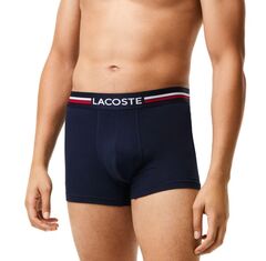 Боксерки теннисные Lacoste Iconic Boxer Briefs With Multicolor Waistband 3P - navy blue/white