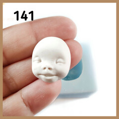 0141 Молд силиконовый. Лицо ребенка (улыбается) Молд для изготовления куклы (ватной игрушки)