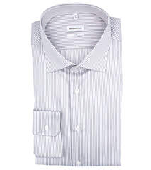 Сорочка мужская Seidensticker Slim Fit 01.645080-31 в серо-бежевую полоску
