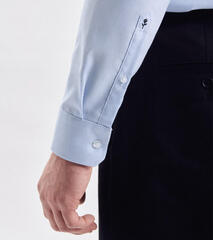 Сорочка мужская Seidensticker Slim Fit 01.693650-11 из фактурной ткани голубая