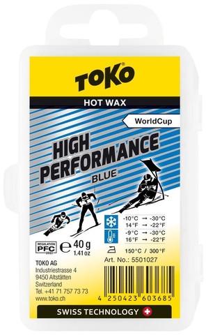 Картинка парафин Toko high performance 40 g blue - 1