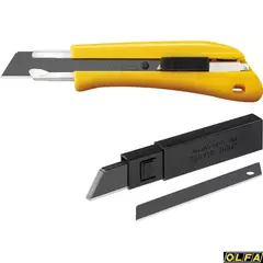 OLFA 18 мм, с авто фиксатором, нож с выдвижным лезвием (OL-BN-AL/BB/10BB)