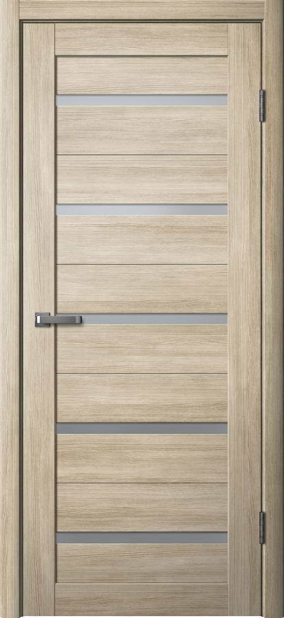 Дверь межкомнатная Двероникс 06Л, цвет латте ясень, экошпон, стекло матовое