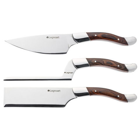 Набор ножей для сыра 3 предмета Legnoart Fromager темный