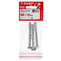 ЗУБР ГОСТ 7798-70, кл. пр. 5.8, M8 х 70 мм, цинк, 3 шт, болт (303086-08-070)