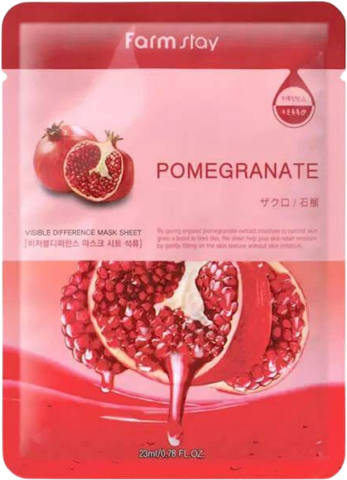 Farmstay Visible Difference Mask Sheet Pomegranate Маска тканевая с экстрактом граната