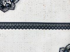 Кружево-трикотаж, ш. 1,2 см, чёрный