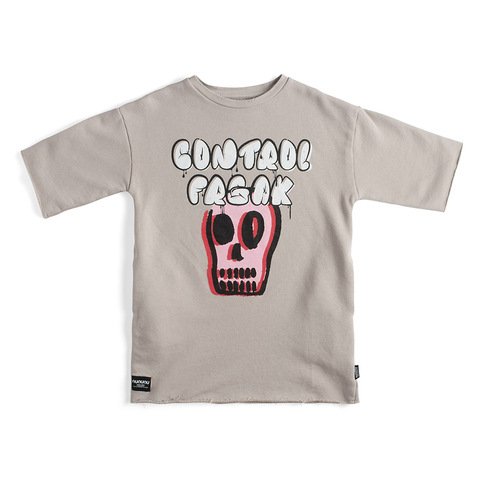 Платье NUNUNU для девочек (Bubbly Dizzy Skull Sweat Grey)