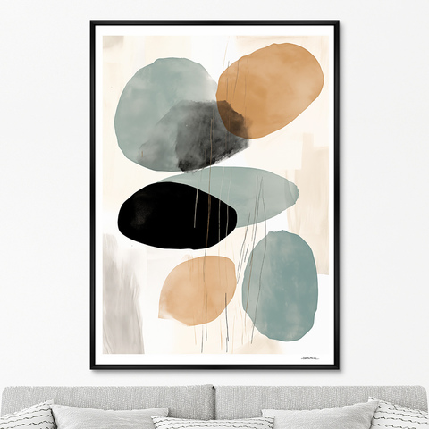 ArtNoMore - Репродукция картины на холсте Shapes in pastel colors, No 1, 2024г.