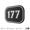 Номерок на дверь квартиры 177, для кабинета, офиса, шильдик 9 х 7 см, черный, Айдентика Технолоджи