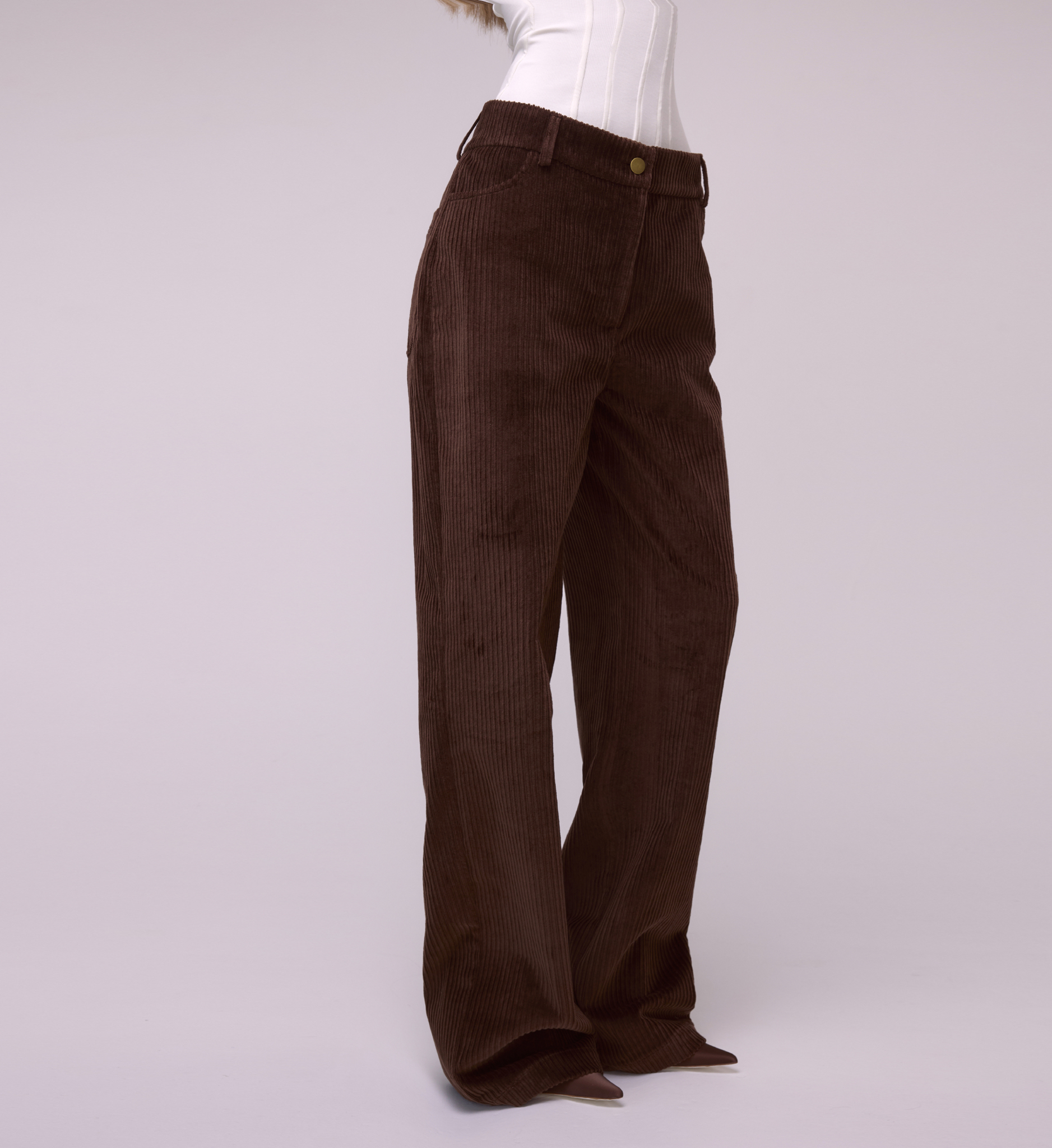 Джинсы COTTON VELVET BROWN