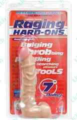 Телесный фаллос с мошонкой RAGING HARD-ONS