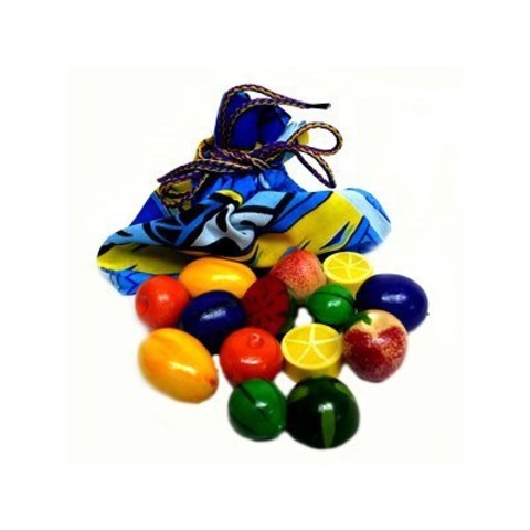 Развивающая игрушка «Волшебный мешочек «Фрукты-ягоды», 14 деталей, разноцветные