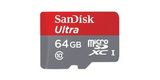 MicroSD 64GB SanDisk (SD адаптер) UHS-I 80MB/s вид спереди