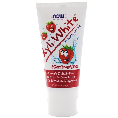 Now Foods, Solutions, XyliWhite, зубная гель-паста для детей, клубничный вкус, 85 г (3 унции)