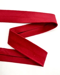 Тесьма для окантовки из бархата, цвет: красный, ширина 25мм