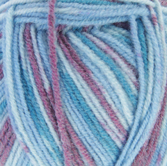 Пряжа "Мираж секционный", 50% мериносовая шерсть, 50% акрил, 100 гр, 330 м, голубой/фуксия