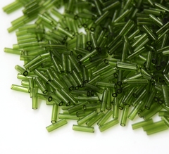 Стеклярус 6мм Миюки, 0158 Transparent Olive