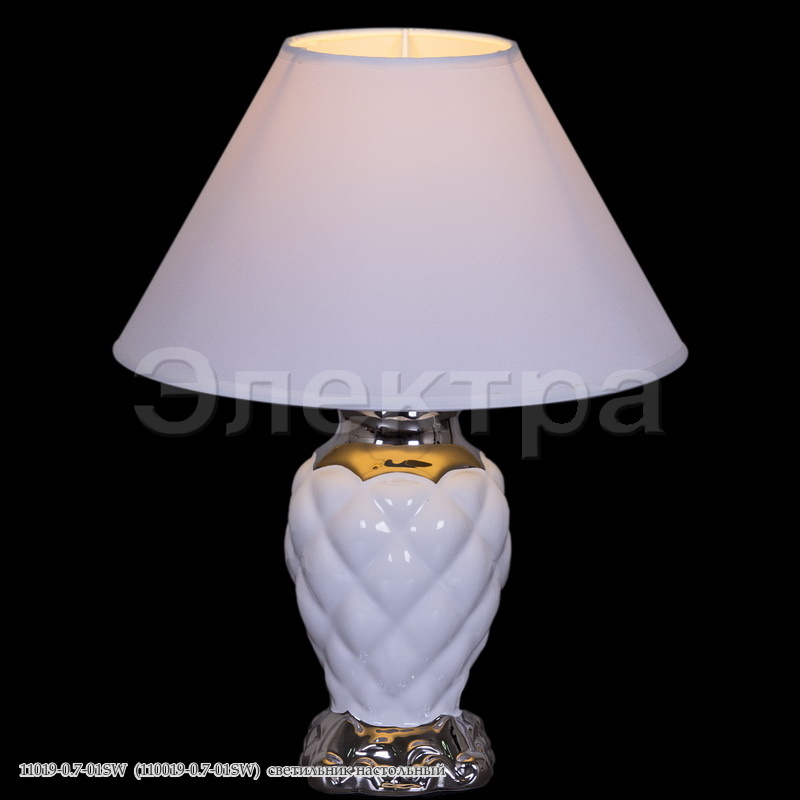 Настольная лампа 11019-0.7-01SW  (110019-0.7-01SW) Белый/Хром