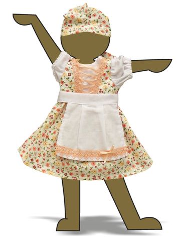 Платье со шнуровкой - Демонстрационный образец. Одежда для кукол, пупсов и мягких игрушек.