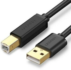 Кабель UGREEN US135 10350 USB 2.0 Am to USB-Bm Print Cable 1,5m, Black