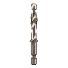 Метчик М 8,0х1,25 (Для шуруповерта, 3 в 1) HSSE 6h 68мм a=1/4