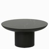 Кофейный стол Floss Ø75х36 см, черная керамика