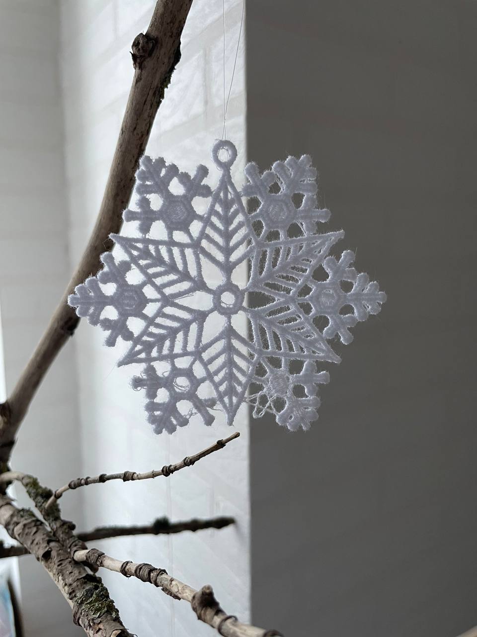 Снежинка-подвеска. Кружево NYK-25013S