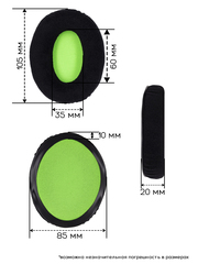 Амбушюры для наушников Kingston Hyperx Cloud из Велюра (Зеленые)