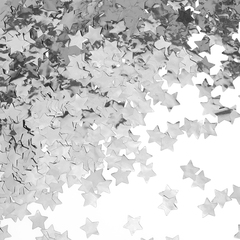 Конфетти фольга Звезда, Серебро, 1,5 см, 50 гр