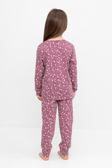 пижама  для девочки  К 1561/темная орхидея,цветочный танец