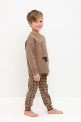 пижама  для мальчика  К 1567/сосновая кора,праздничная клетка