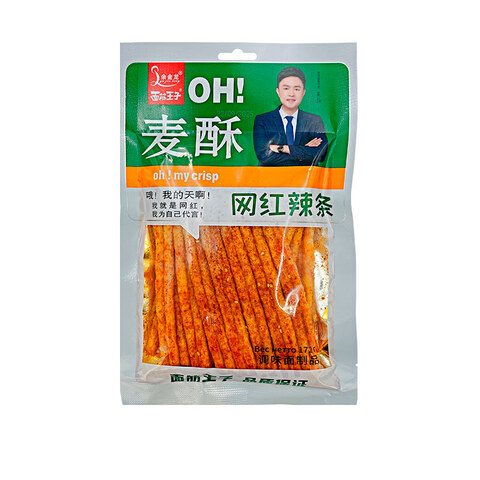 Мучные полоски со вкусом барбекю (зеленая уп)(шк7683320006094) ZD0307 1кор*8бл*5шт, 172гр