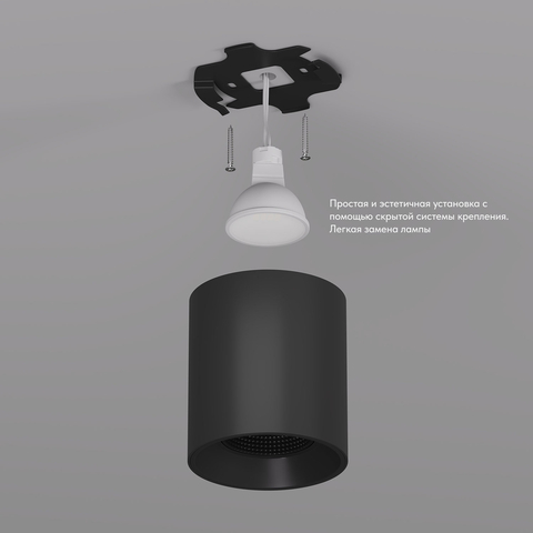 Накладной светильник Denkirs Rodvig DK3090-BK